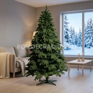 Brad Artificial Premium Bristol 220 cm – Crenguțe Hibrid PE+PVC 3D