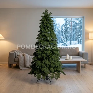 Brad Artificial de Craciun Bristol New 200 cm, Ramuri 2D-3D, Verde Natural